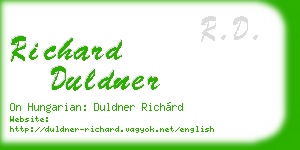 richard duldner business card